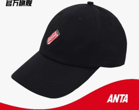 安踏可口可乐联名帽子2021新款遮阳帽鸭舌...