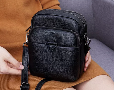 真皮女包手机包女2024新款夏季软皮单肩斜...