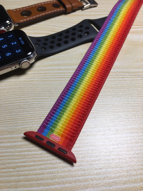 99.98新applewatch彩虹回环表带