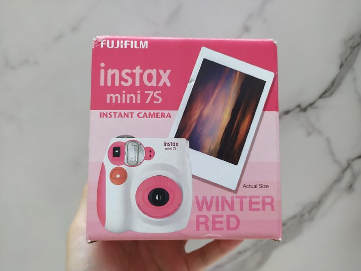 富士拍立得相机mini7S冬日红色