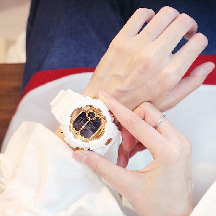 韩版简约手表男女一对ins风独角兽中学生可...