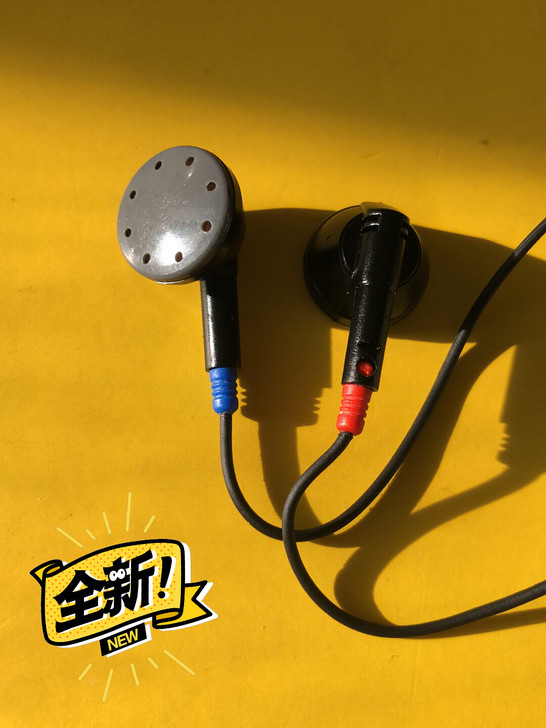 雅马哈YAMAHA 红蓝尾耳机 小头戴 老...