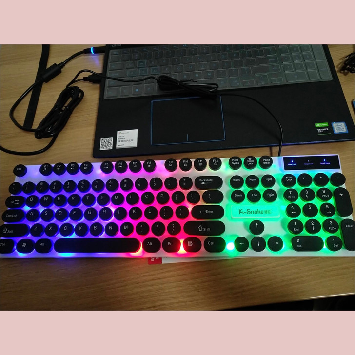 朋克键盘机械手感笔记本电脑外设发光键盘