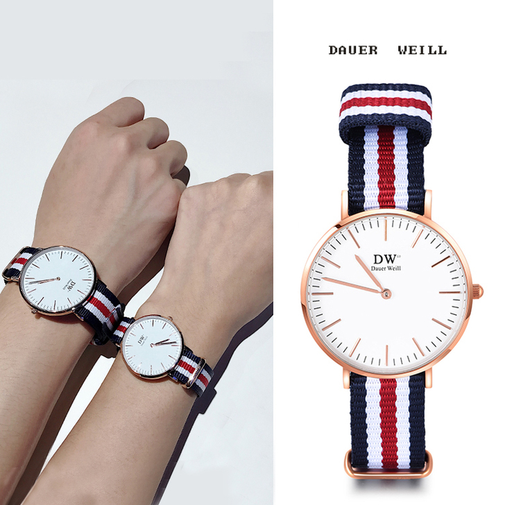 DauerWeill正版dw手表男女ck星...