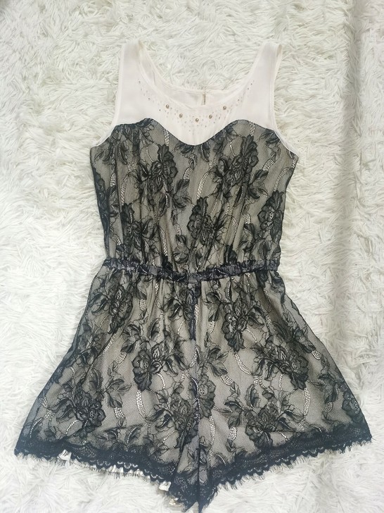 日本购入Royal party蕾丝拼接气质...