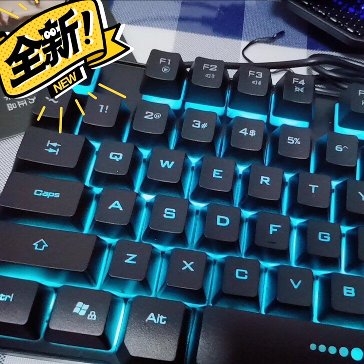 全新包邮牧马人机械手感游戏键盘台式笔记本有...