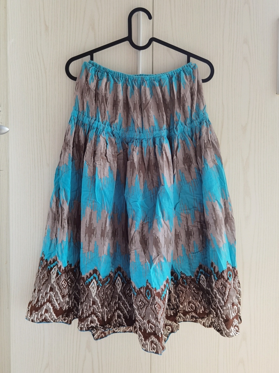 蓝色裙子，商场购买穿一次闲置，98新，均码...