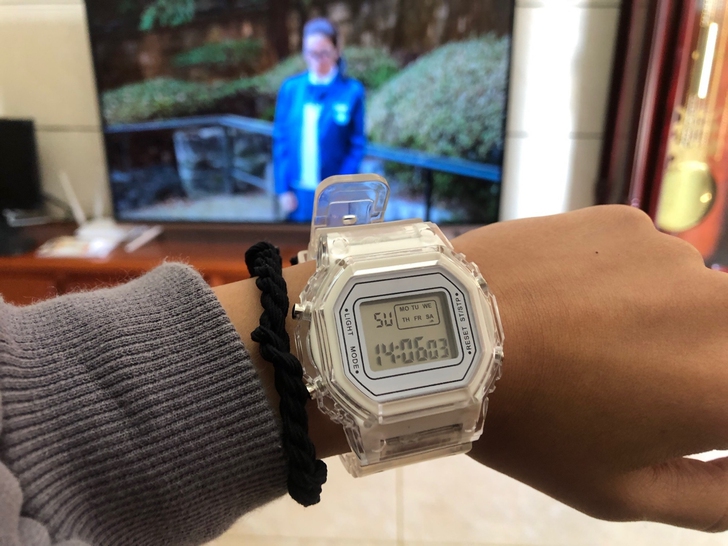 【透明方块手表】韩版简独角兽方形防水数字电...