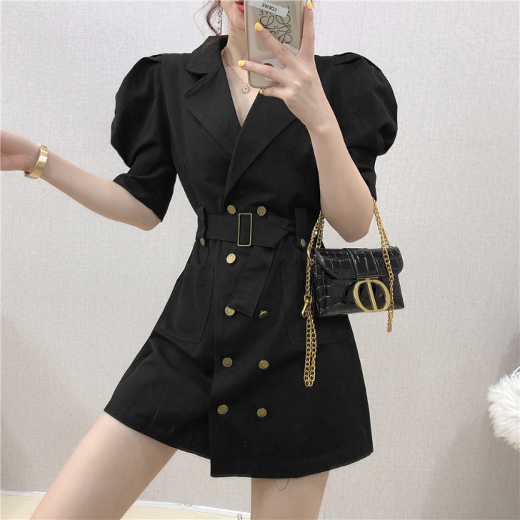 chic时尚轻熟韩版夏季新款小心机露背收腰...