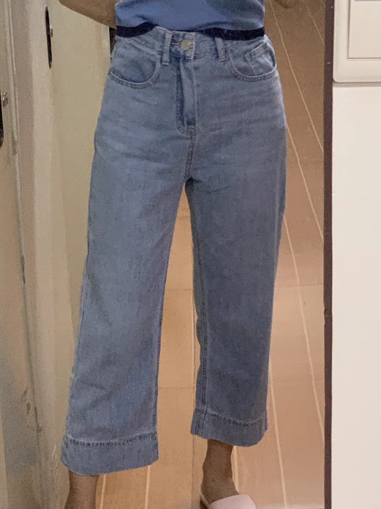 77store 天丝牛仔裤女宽松夏季直筒九...