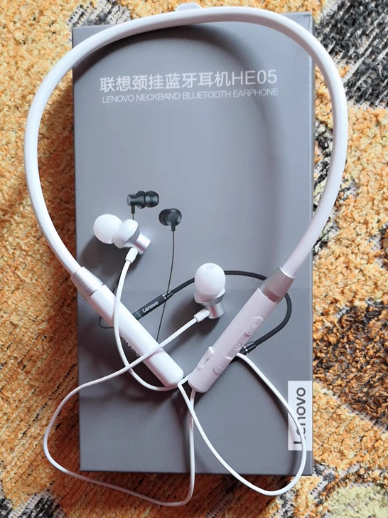全新包邮联想HE05无线蓝牙耳机颈挂式运动...