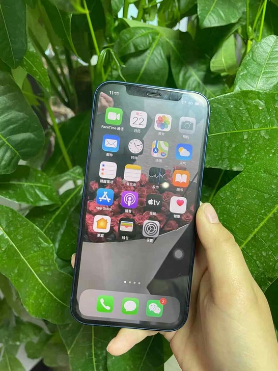 苹果12蓝色,128g国 无磕碰划痕,外观...
