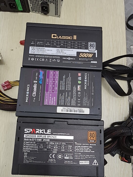 韩国电源品牌MICRNICS500W和60...