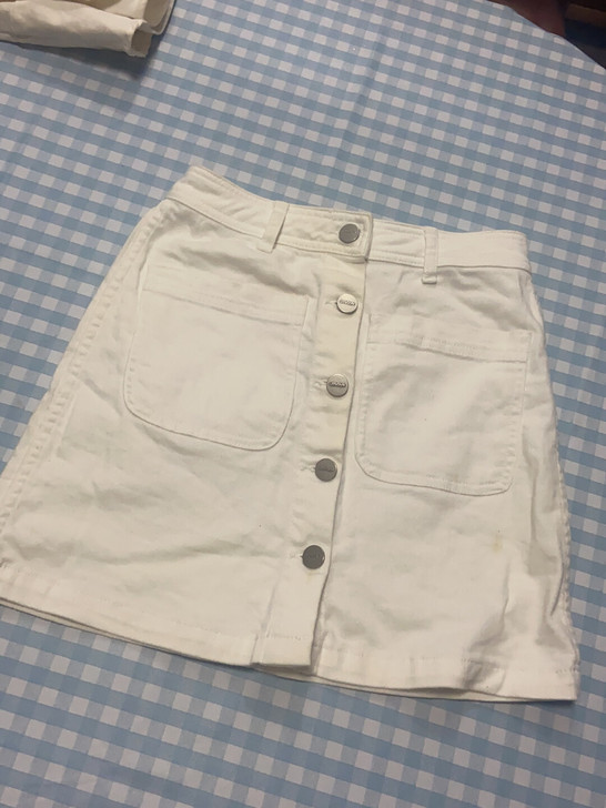 白色短裙 155/64a 白色有一点偏黄，...