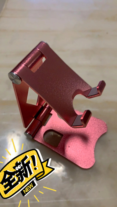 (买一送一)金属手机小支架桌面懒人可折叠金...