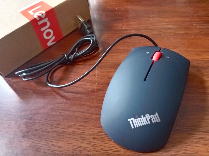 联想笔记本有线小鼠标 红光ThinkPad...