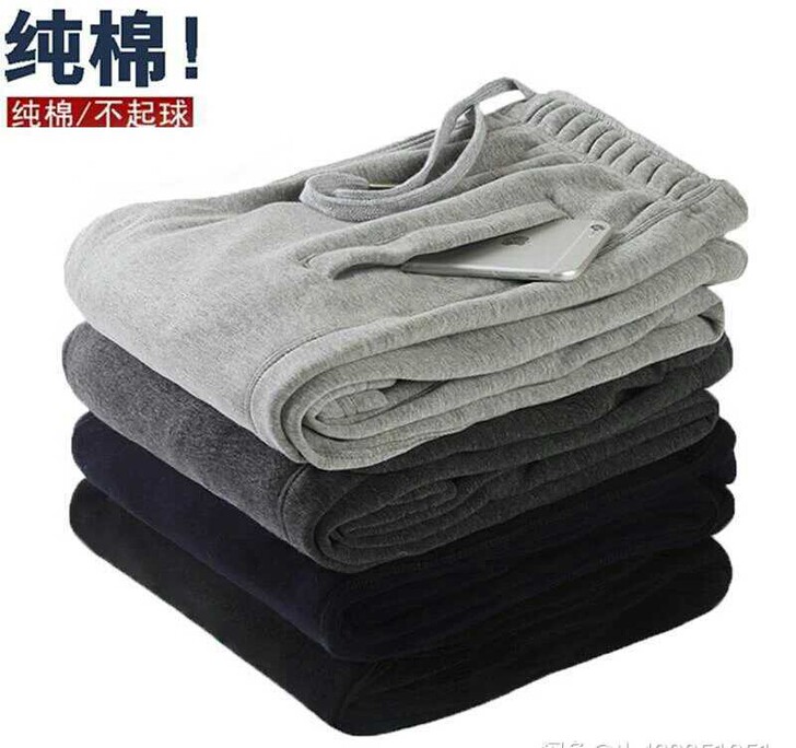 100%纯棉运动裤男春秋款运动裤男直筒宽松...