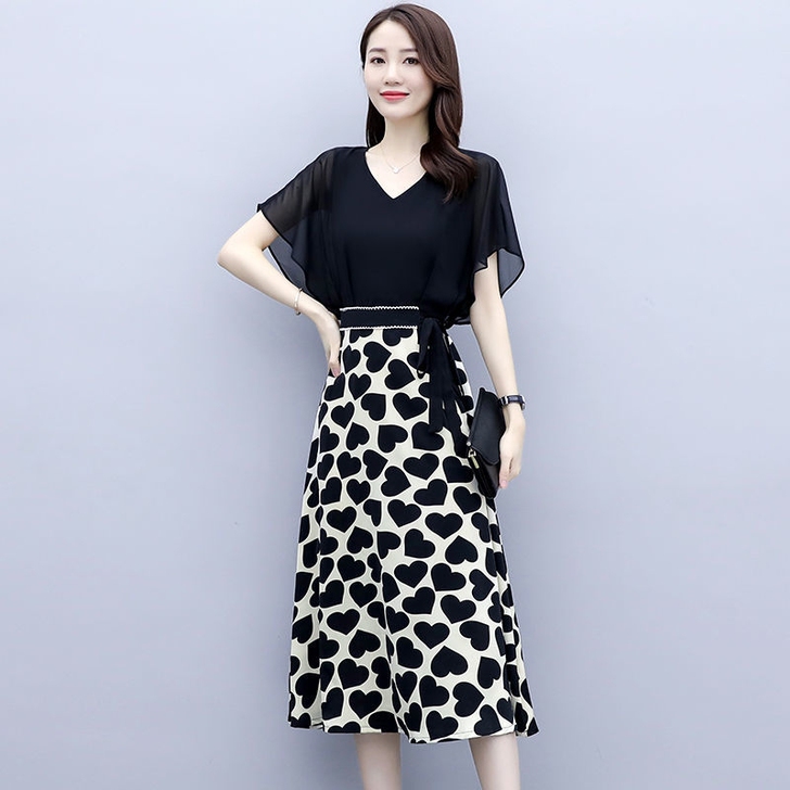 【厂家直销】雪纺连衣裙2021夏季韩版新款...