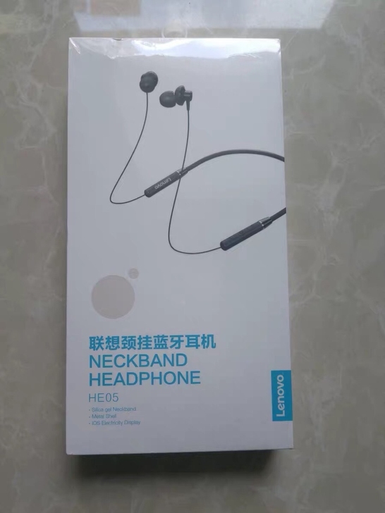 正品包邮联想无线蓝牙耳机双耳劲挂脖HE05...