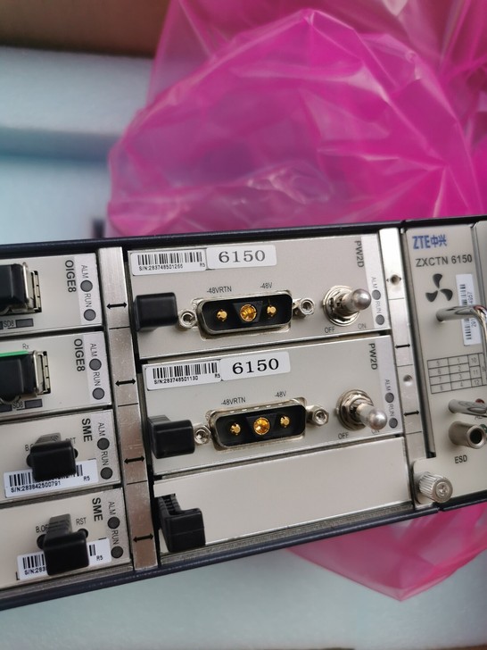 中兴ZXCTN 6150机框带板配置如图，...