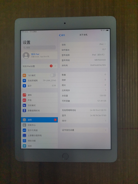 ipad 2018 128G WiFi 9...
