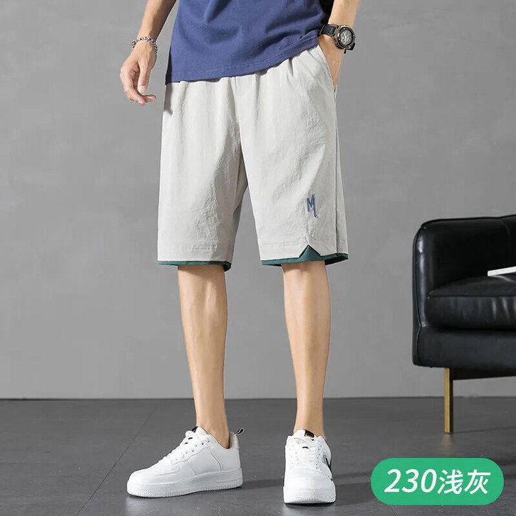 短裤男外穿2021裤子男夏季宽松薄款男士宽...