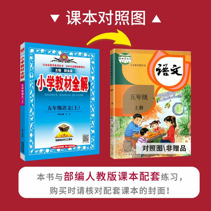 2021小学教材全解五年级上册语文数学英语...