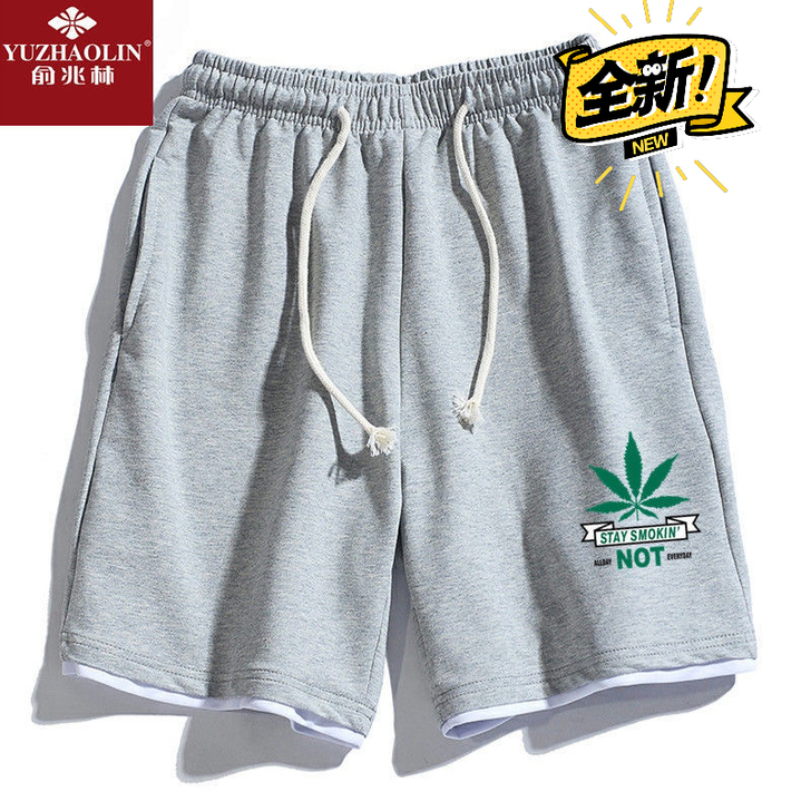俞兆林 青年棉短裤潮ins运动休闲裤男士宽...