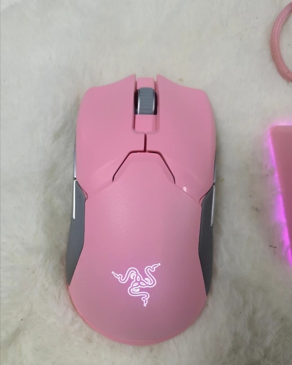 雷蛇Razer 毒蝰粉色有线鼠标 游戏鼠标...
