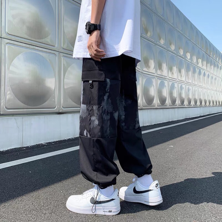 工装裤男潮牌夏季薄款美式街头裤子高街ins...