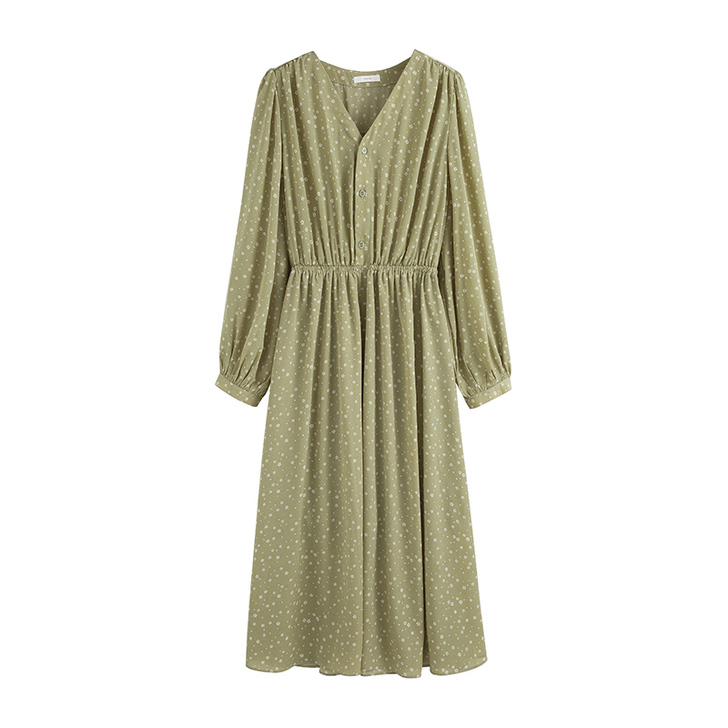 超仙女森系甜美法式桔梗复古山本过膝很仙法国...