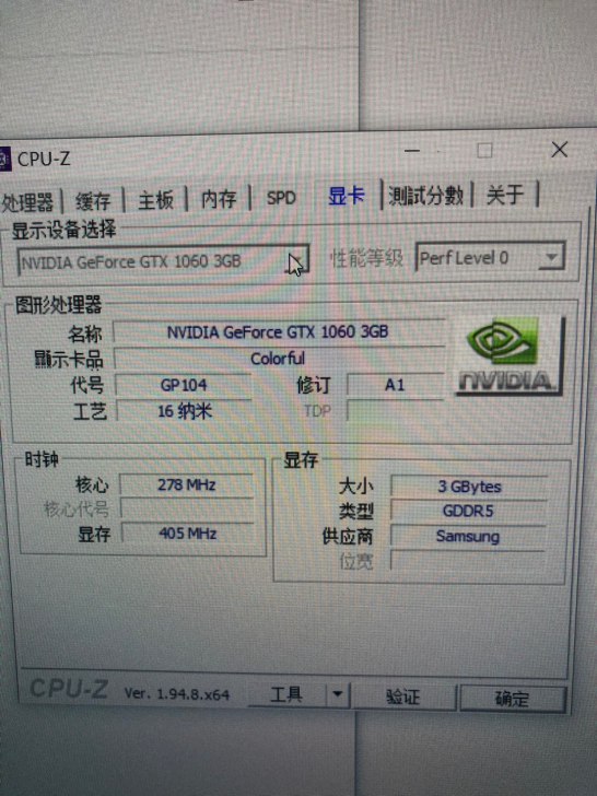 七彩虹1060显卡3g，20年11月购入自...