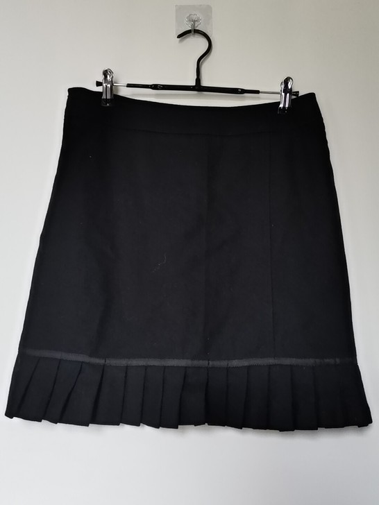 包臀毛呢拼接百褶裙