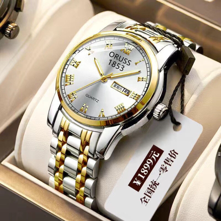 全新瑞士全自动机芯手表 男士日历夜光防水超...