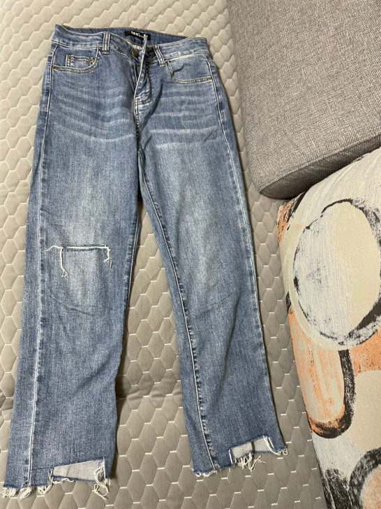 直筒牛仔裤女Xl号