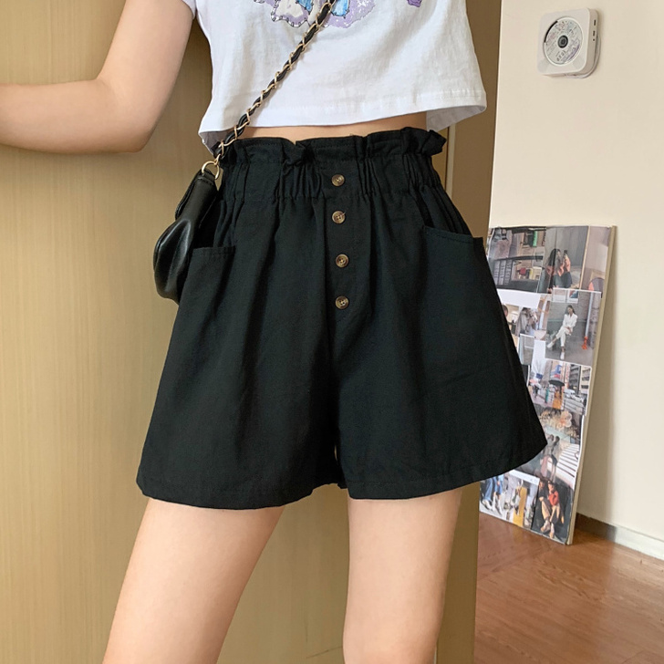 粉色休闲裤女小个子裤子夏季薄款工装短裤宽松...