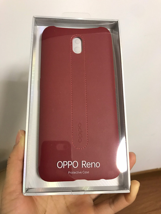 oppo Reno pu皮质保护壳 红色