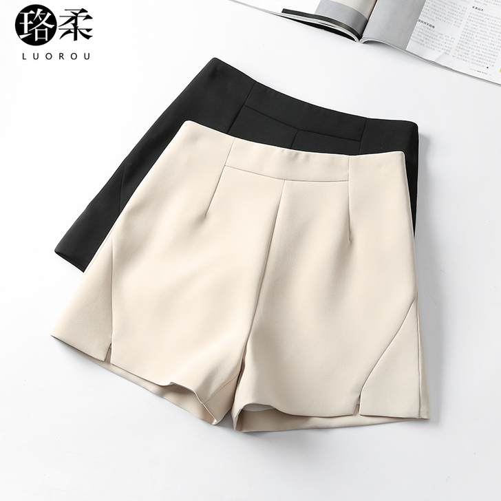 短裤女夏2020新款潮高腰a字大码显瘦西装...