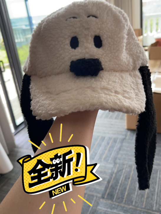 全新  snoopy 毛绒帽  70周年限...