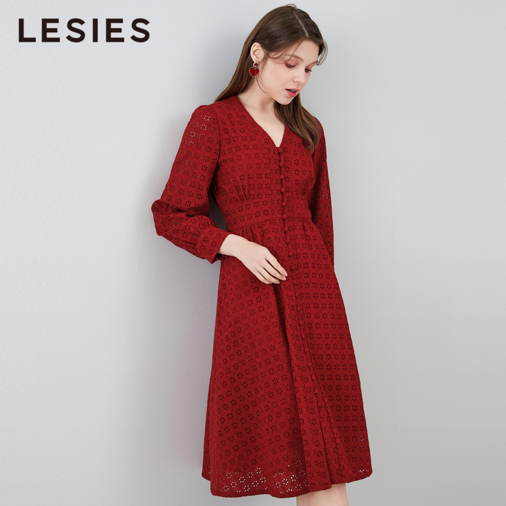 Lesies/蓝色倾情 连衣裙