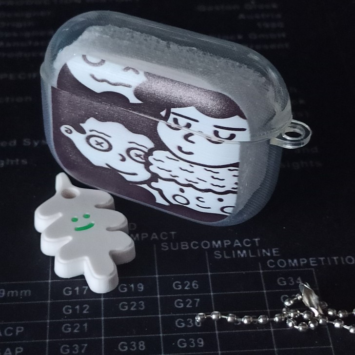 全新AirPods Pro保护壳印画带吊坠