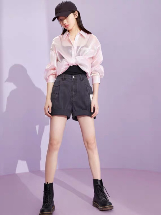 乐町工装裤子女2021新款宽松直筒休闲裤女...