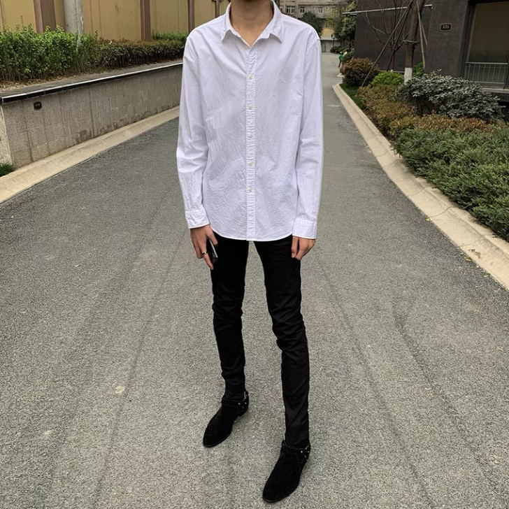 自主高街hedi基础牛仔裤
