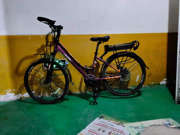 迈跑26寸电动旅行自行车,中置助力,前后碟...