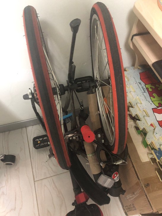保时捷自行车，九五新骑过一次，车梁杠都没猜...