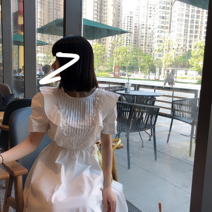 气质可爱仙女白色连衣裙