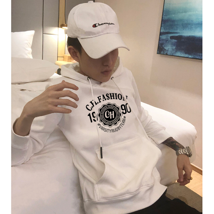 男士卫衣男连帽衫2020秋季薄款潮流修身青...