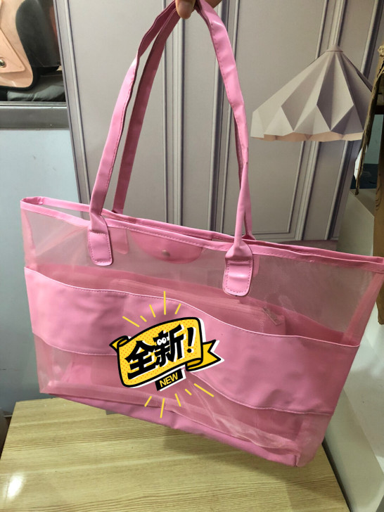 2夏季女包手提包时尚透明沙滩包子母包单肩包