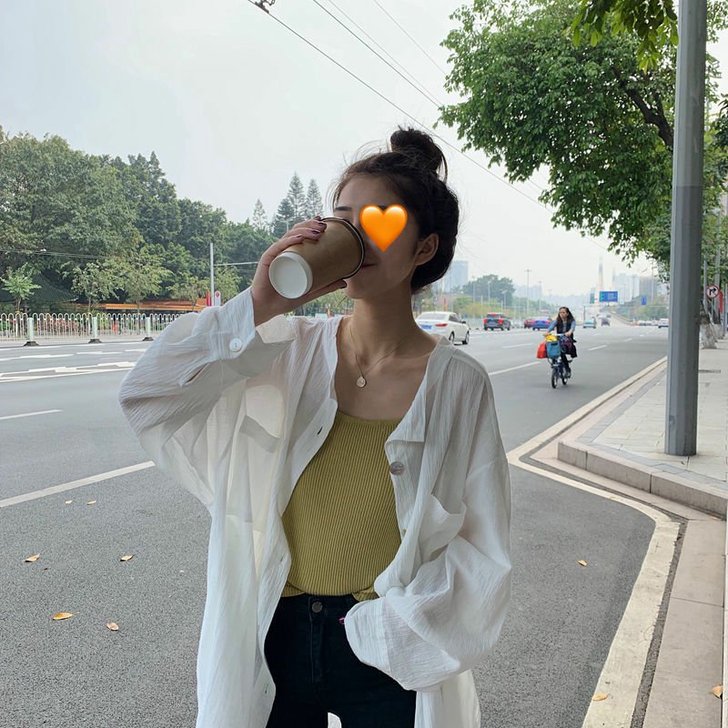 薄款长袖防晒衬衫女网红夏季新款韩版宽松百搭...