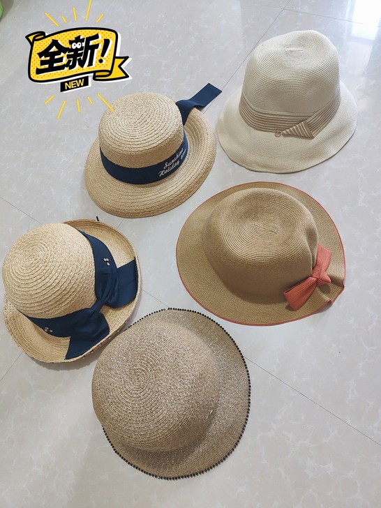 柜台样品，全新！高品质出口日本遮阳草帽！特...